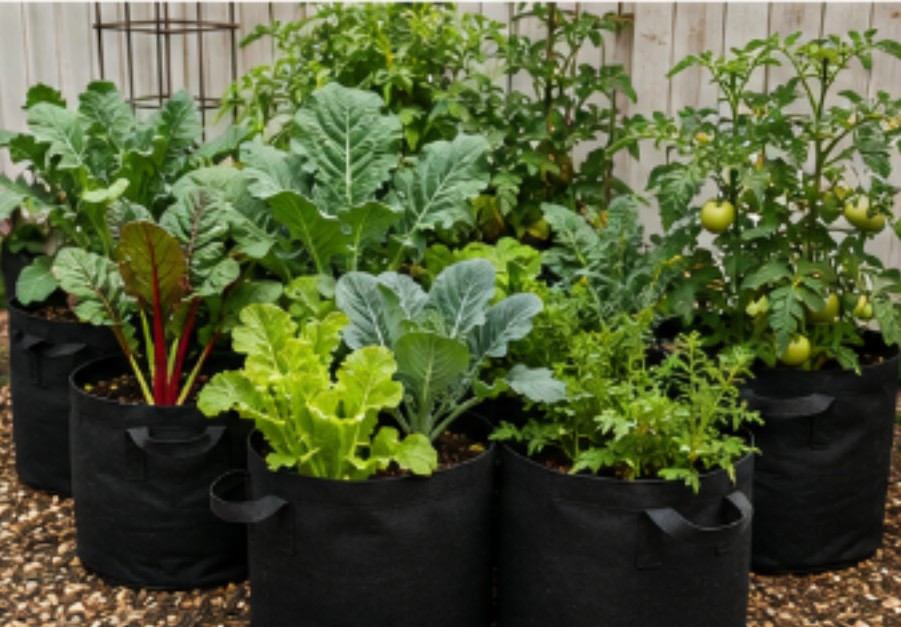 Growing vegetables, zone 9a in fabric grow bags